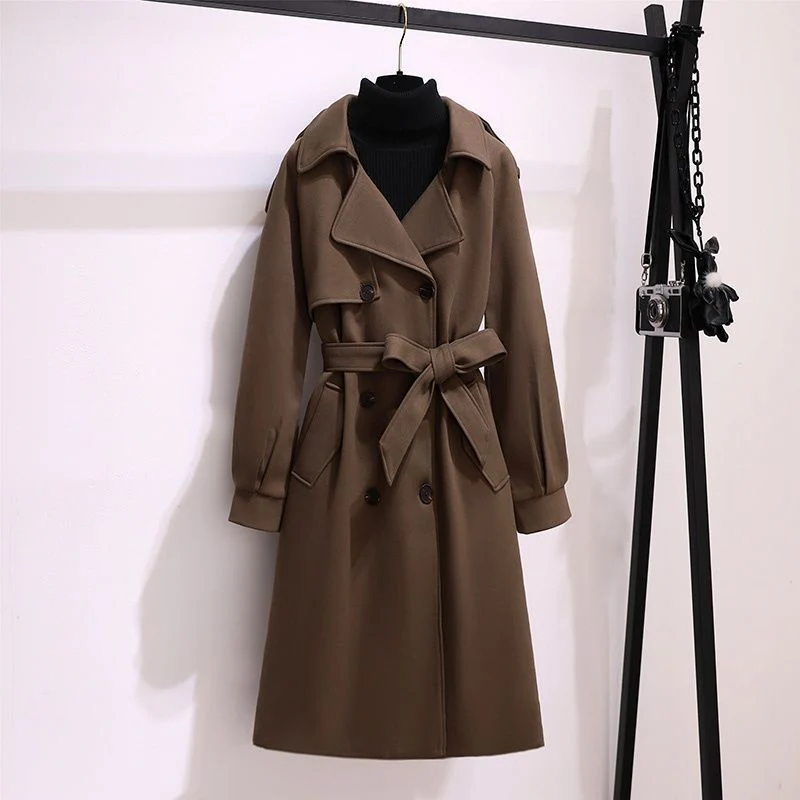 Mid-length thick woolen coat for women - Image 6