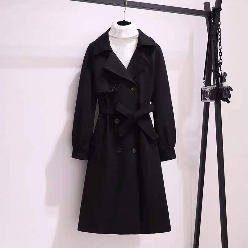 Mid-length thick woolen coat for women FD