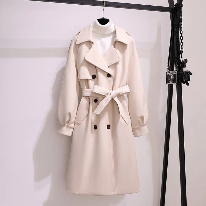 Mid-length thick woolen coat for women FD - Image 3