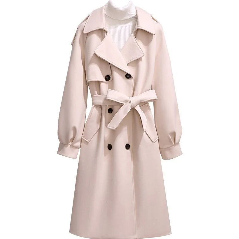Mid-length thick woolen coat for women FD - Image 5