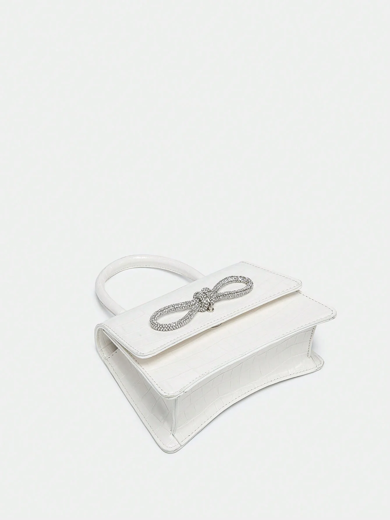 Mini Square Bag Rhinestone & Bow Decor Bag - Image 4