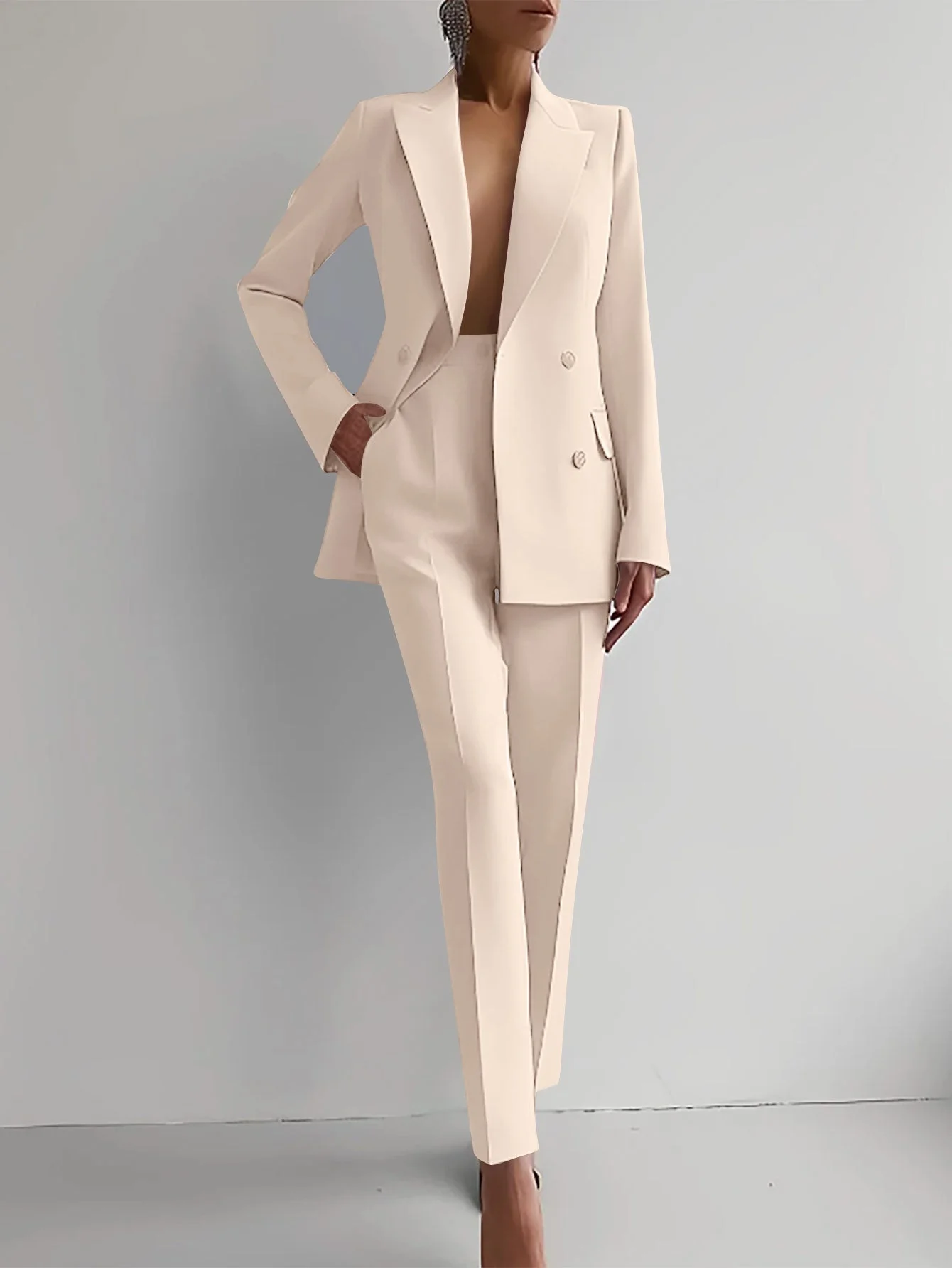 Minimal Edge | Long Sleeve Two-Piece Suit Set - Image 12