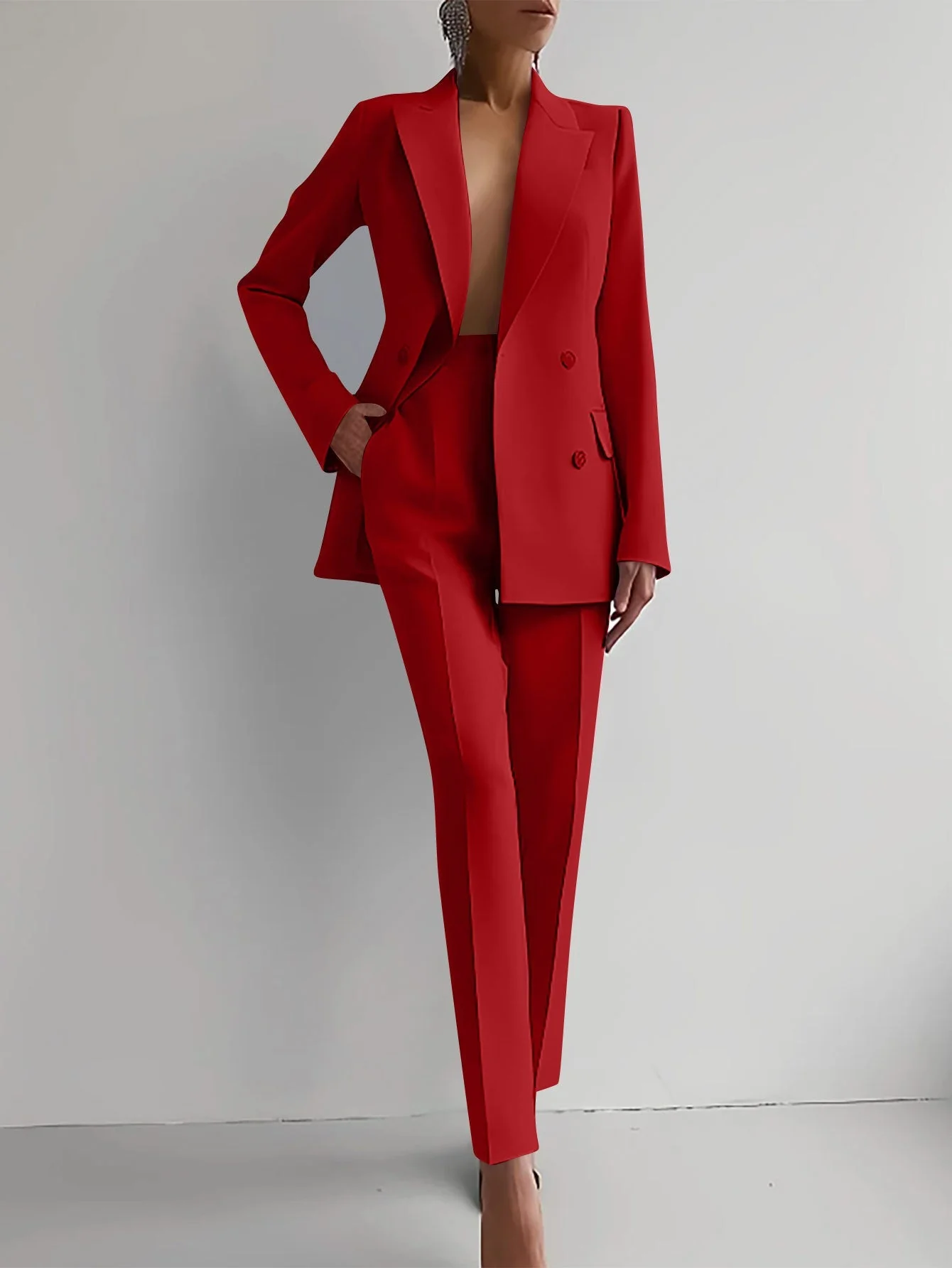 Minimal Edge | Long Sleeve Two-Piece Suit Set - Image 3