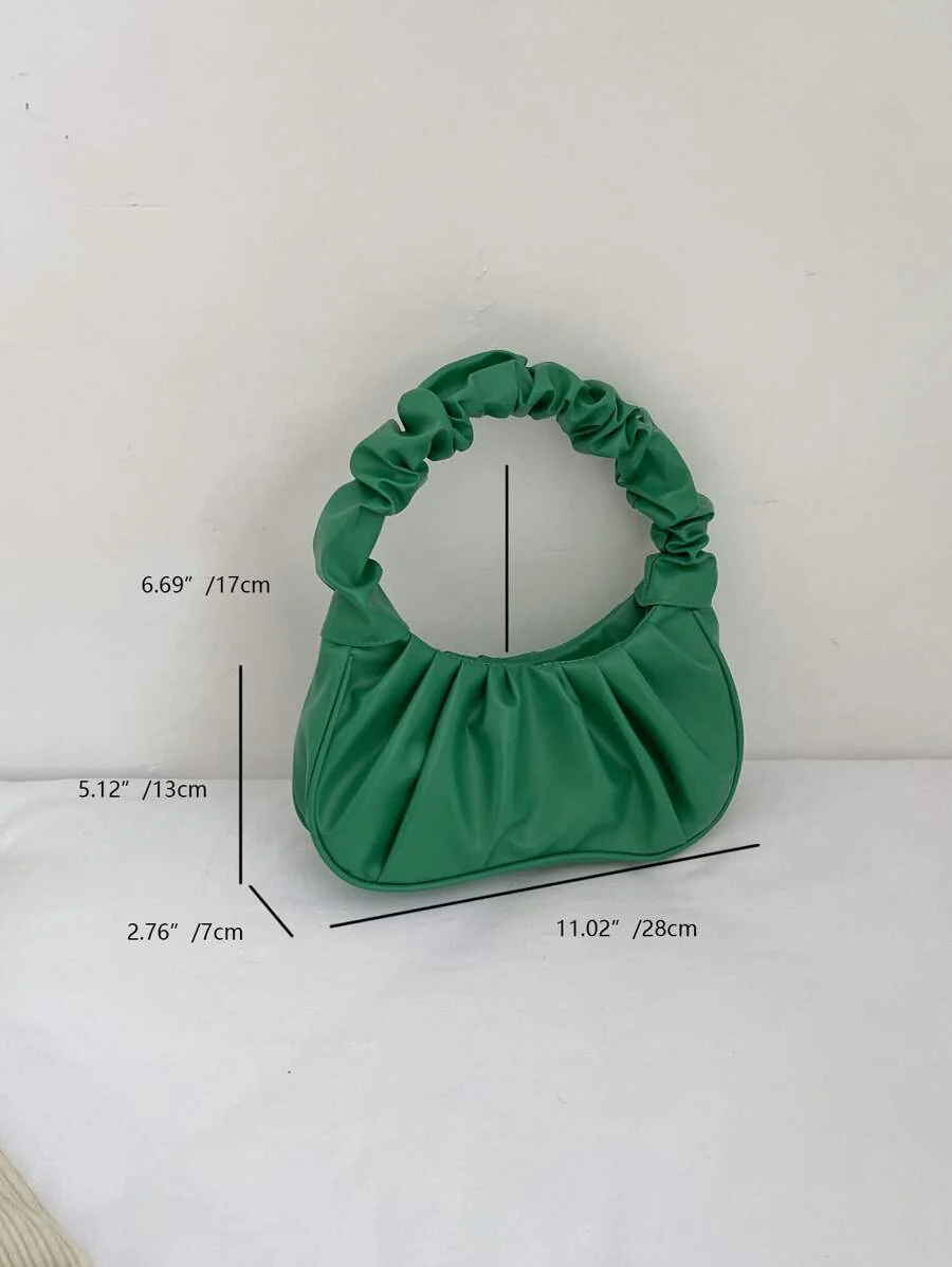Minimalist Snap Button Ruched Bag - Image 10