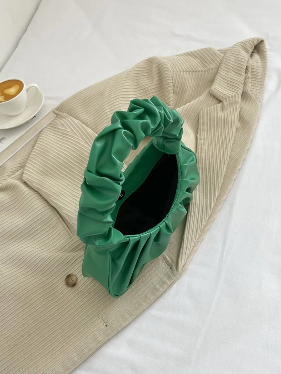 Minimalist Snap Button Ruched Bag - Image 9