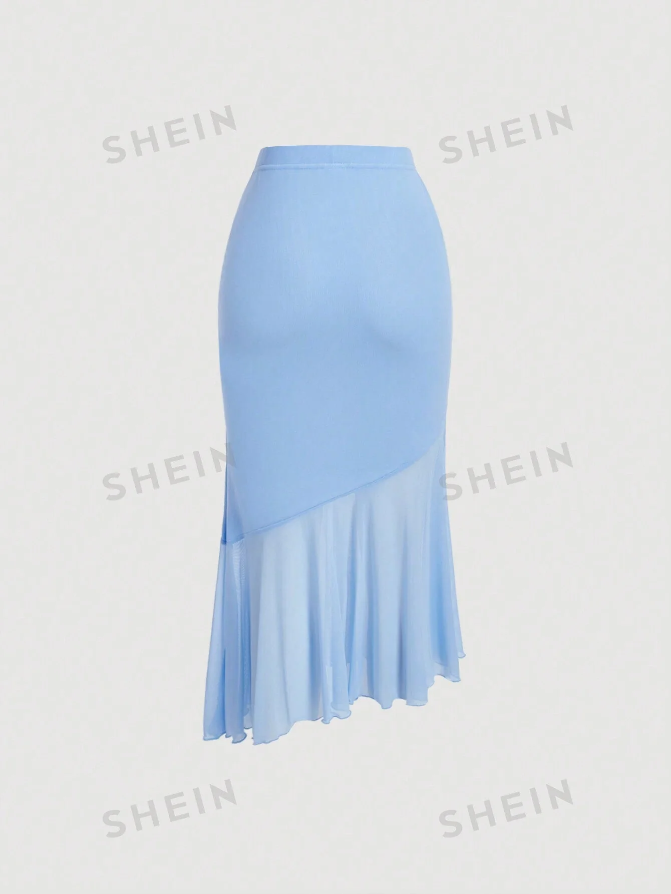 MOD Ladies' Solid Color Asymmetrical Hem Midi Skirt - Image 8