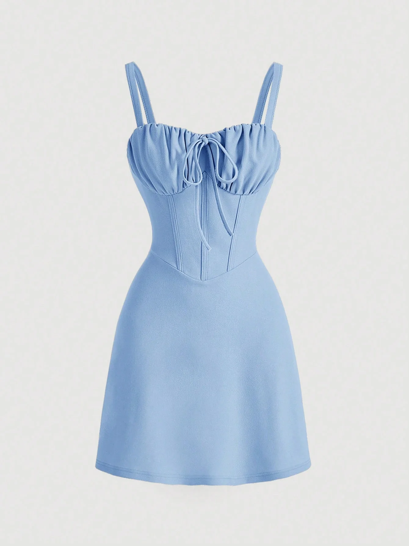 MOD Women's Solid Color Ruched Bust Strapless Dress - Image 3