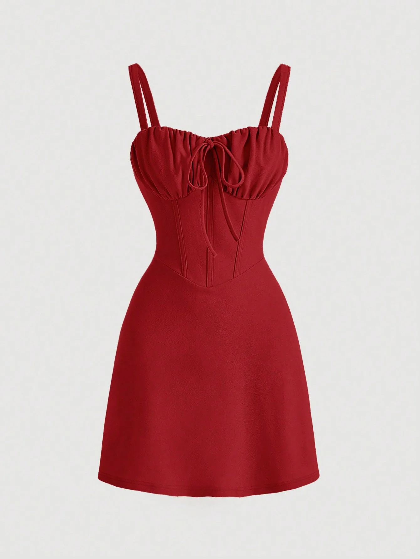 MOD Women's Solid Color Ruched Bust Strapless Dress - Image 4