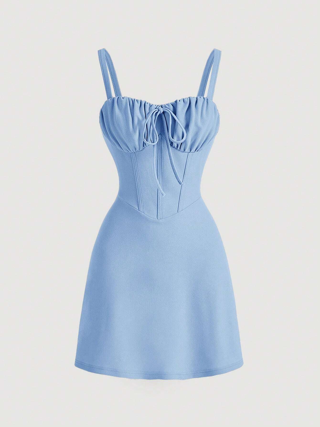 MOD Women's Solid Color Ruched Bust Strapless Dress - Image 9