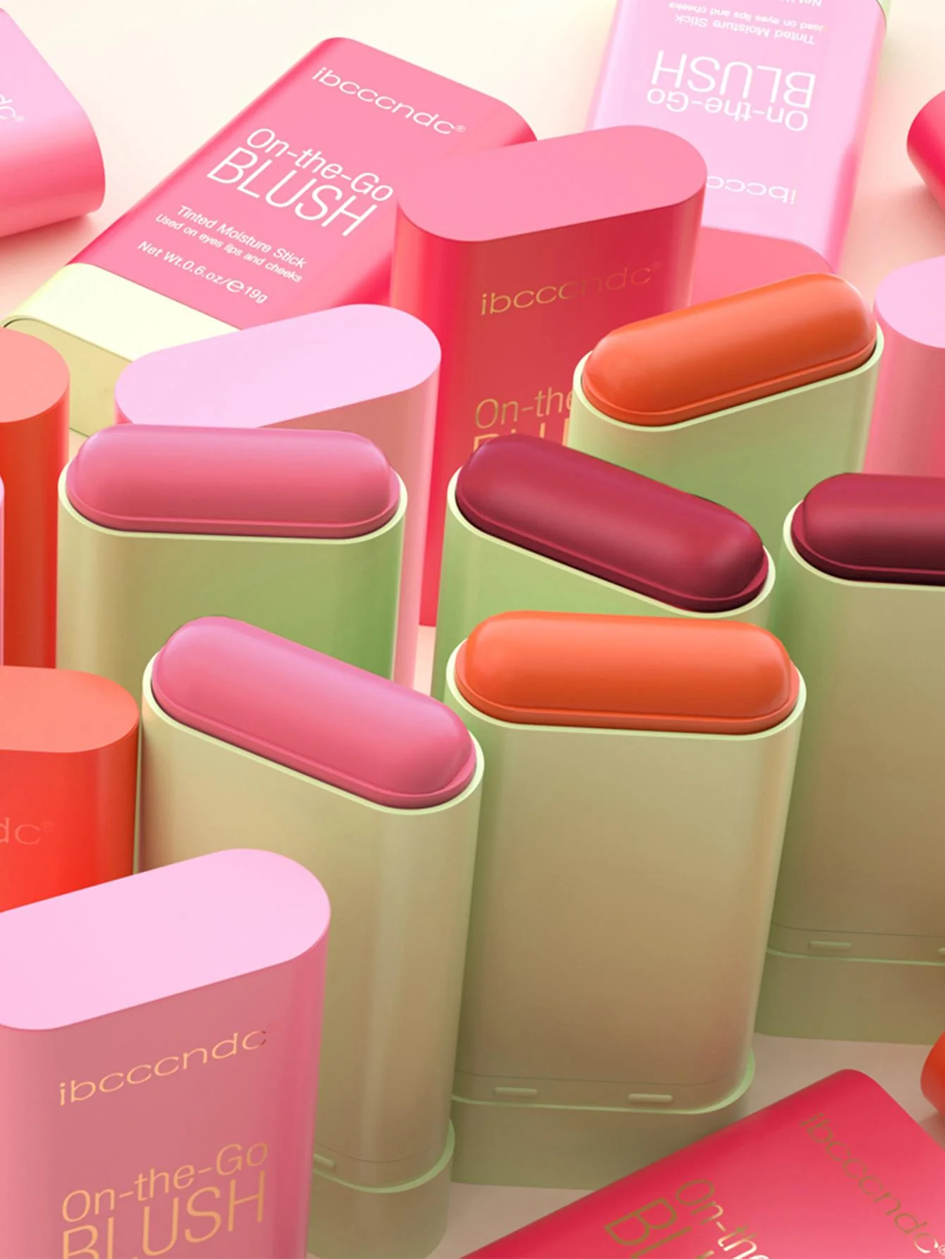 Moisturizing Blush Stick, Tinted Solid Moisturizer Stick For Cheek & Eyes & Lips #Coral Orange - Image 8