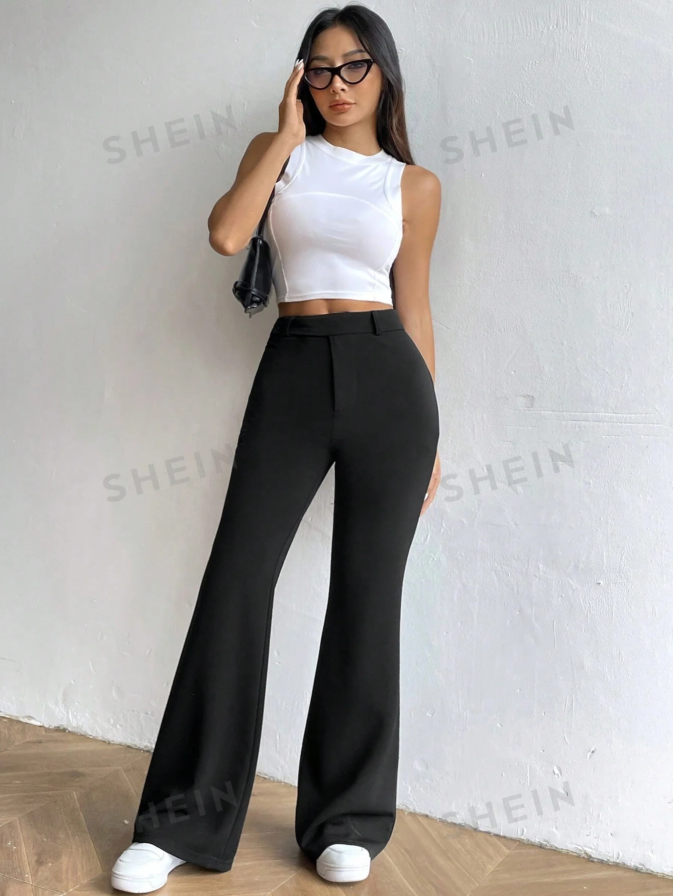 MOOSTA High Waist Flare Leg Pants - Image 9