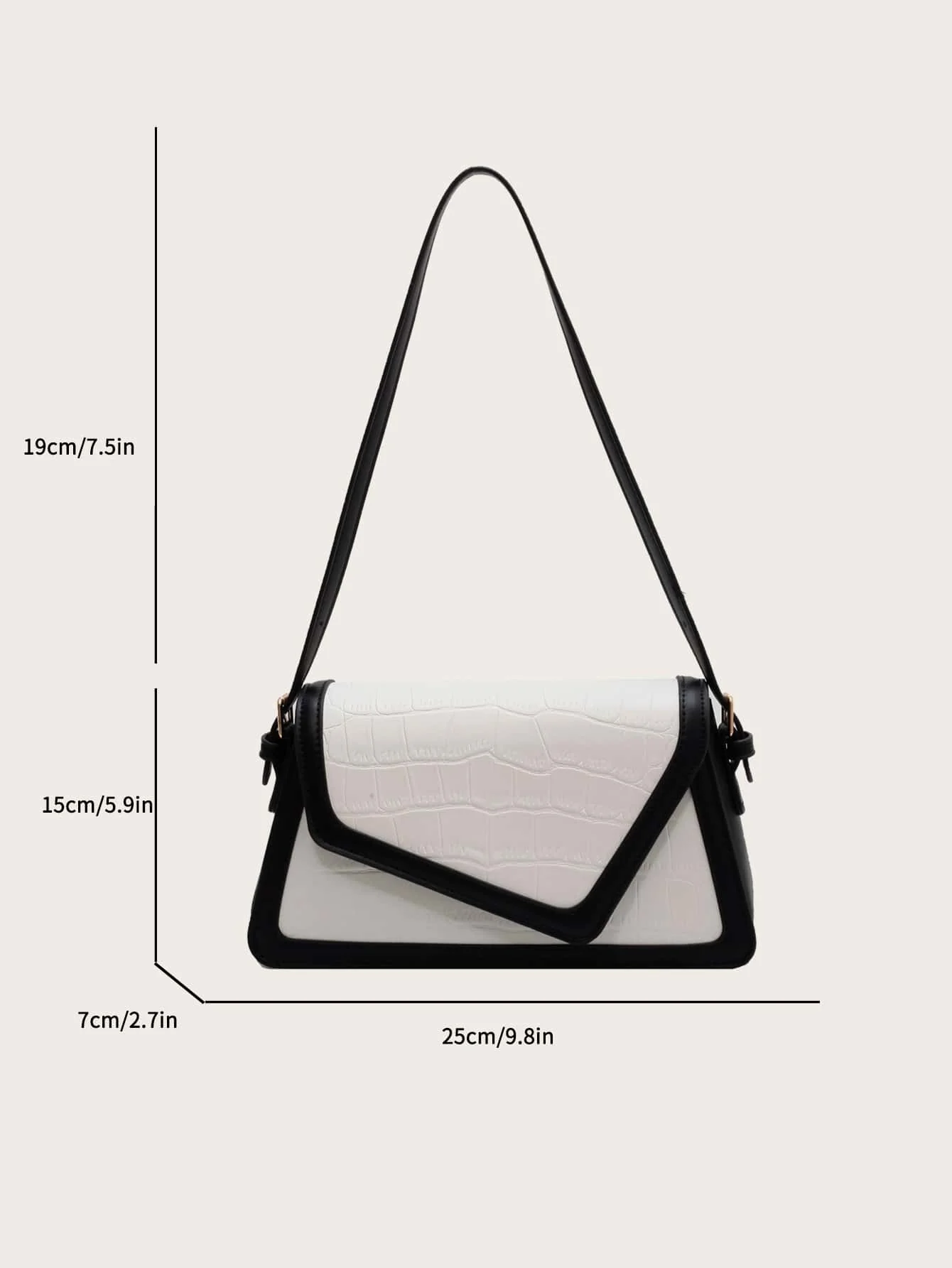 Multicolored Crocodile Pattern Single Shoulder Bag - Image 15