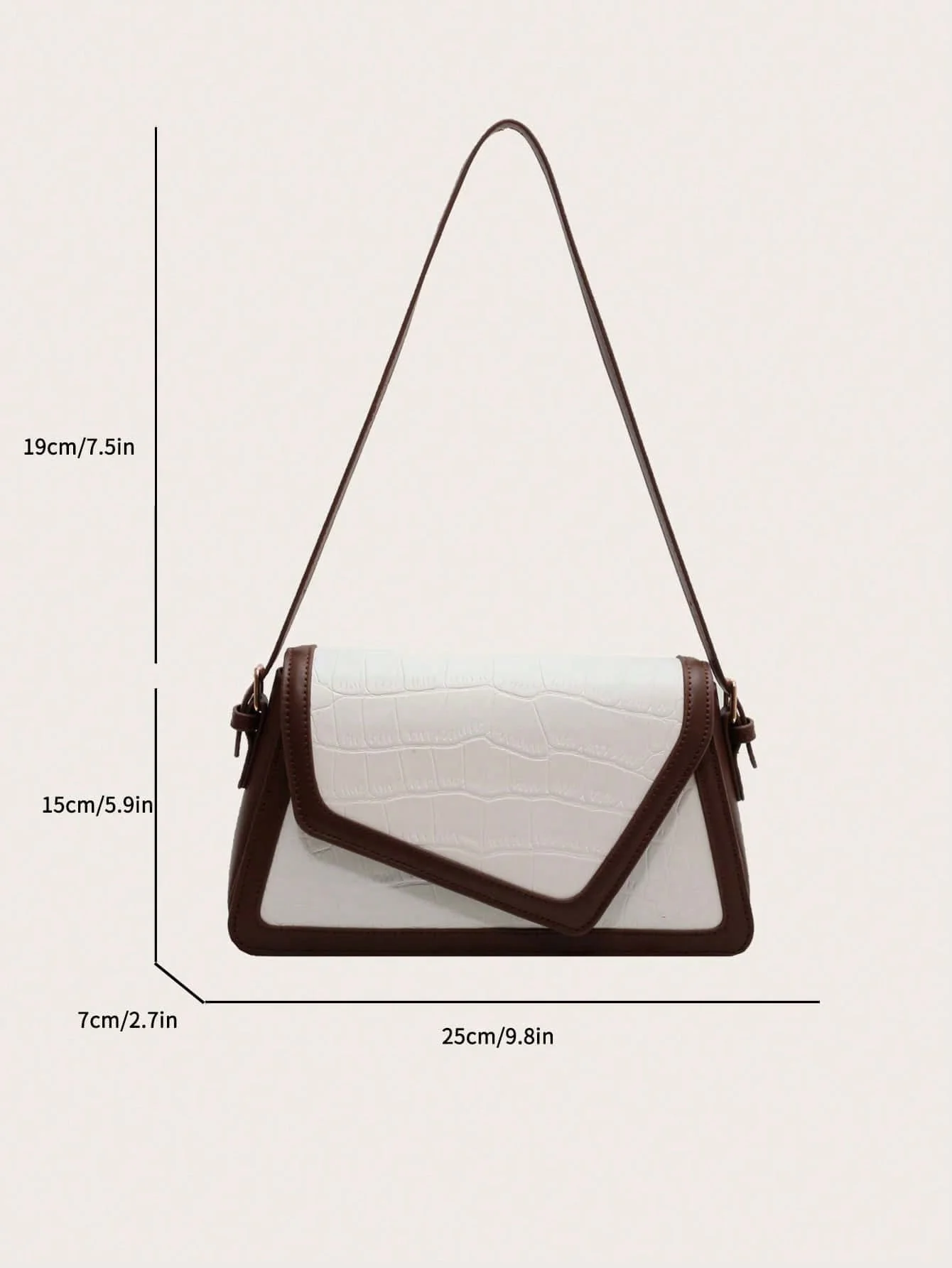 Multicolored Crocodile Pattern Single Shoulder Bag - Image 4