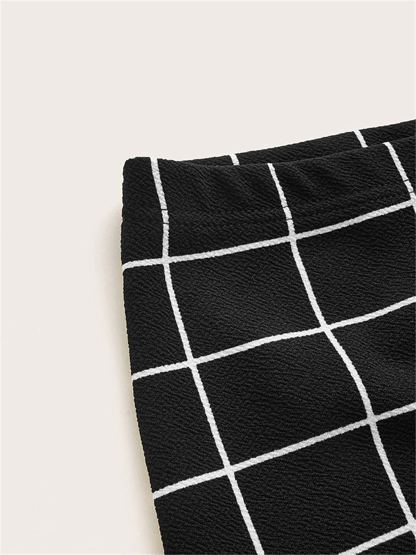 Mulvari Grid Pencil Skirt - Image 9