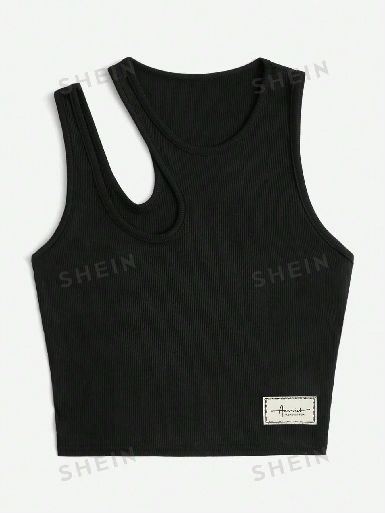 Mulvari Letter Patched Detail Cut Out Tank Top - Image 6