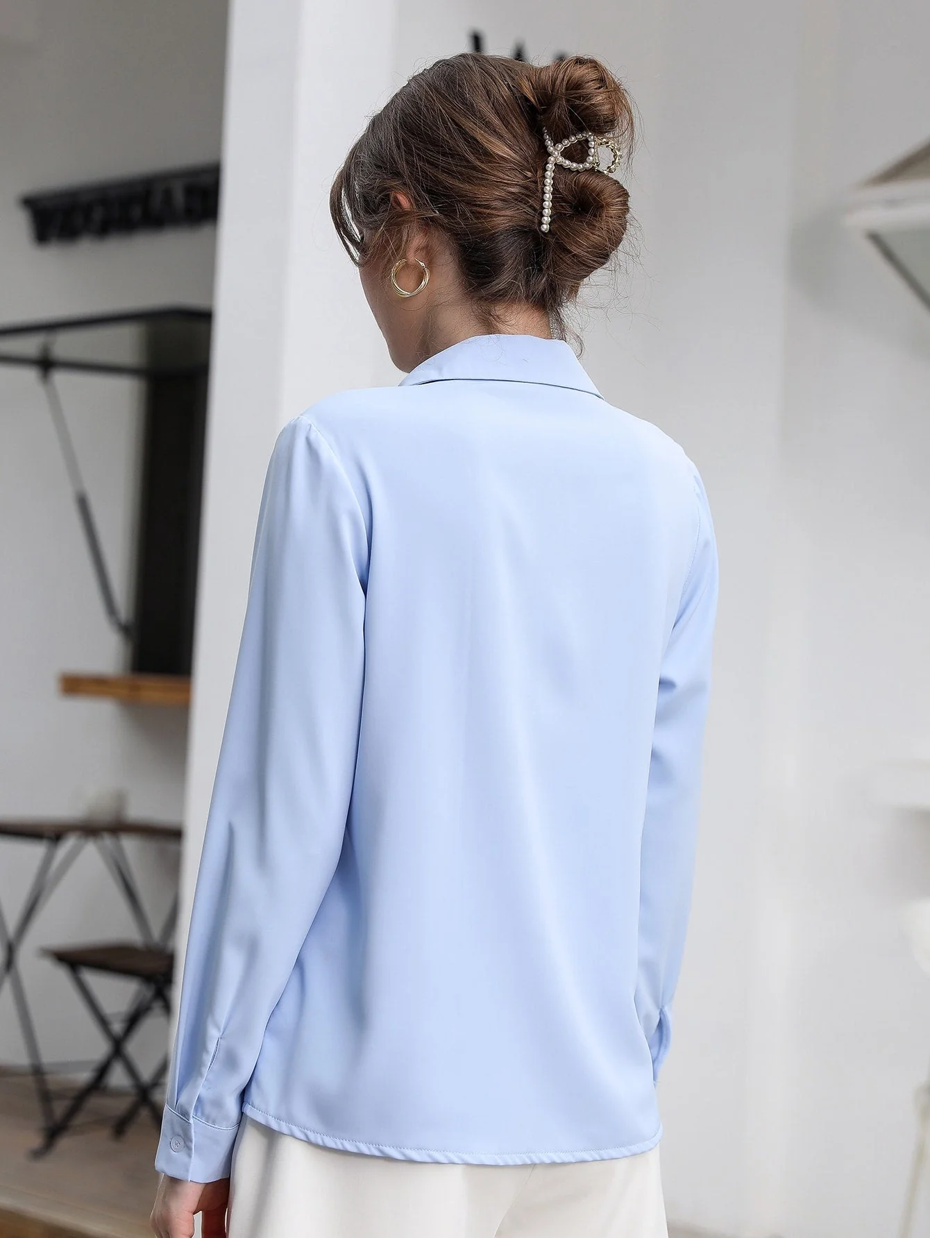 Mulvari Solid Hidden Button Placket Shirt - Image 3
