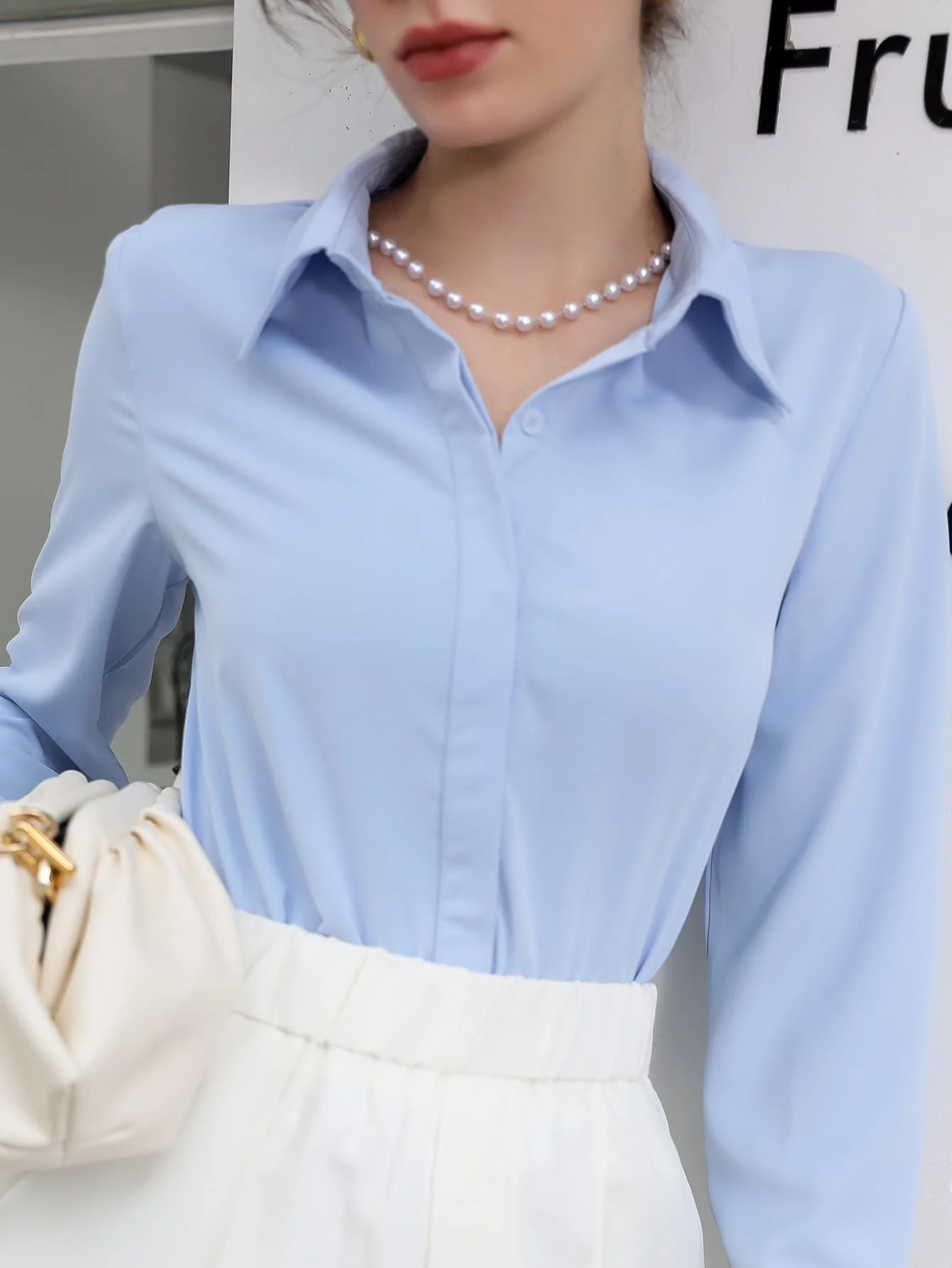 Mulvari Solid Hidden Button Placket Shirt - Image 5