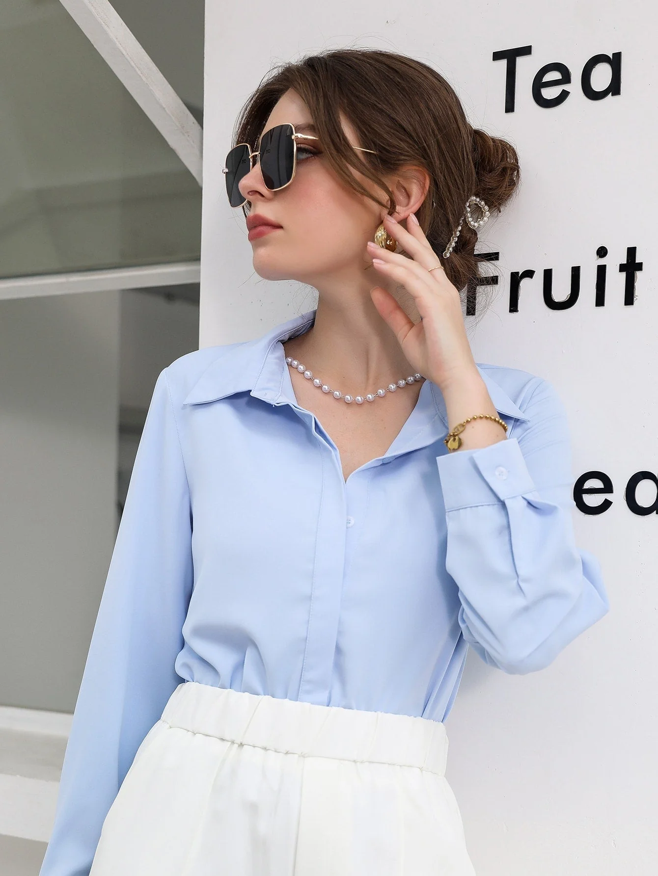 Mulvari Solid Hidden Button Placket Shirt - Image 6