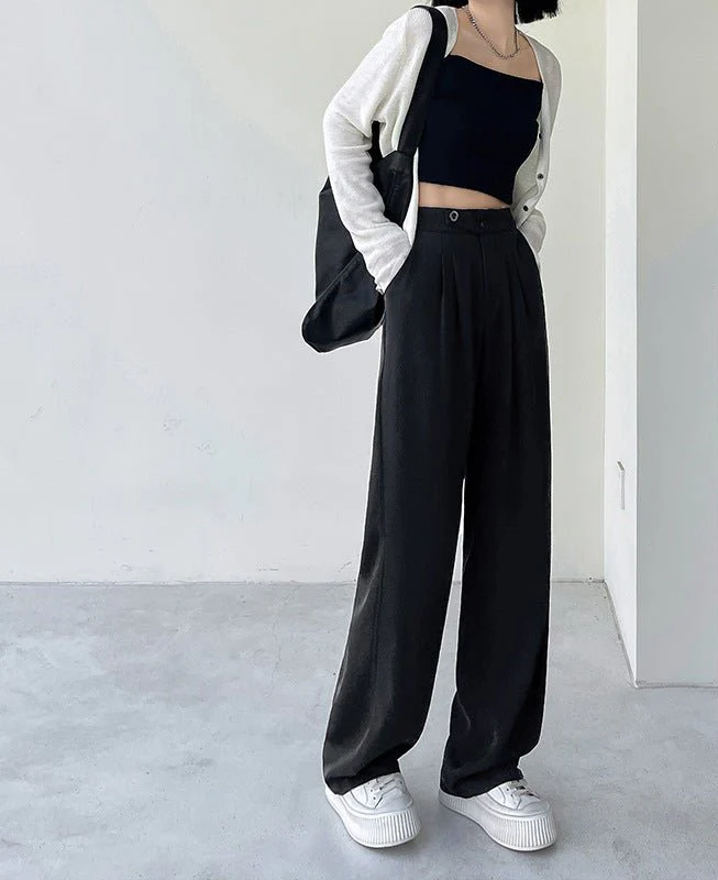 Narrow version wide-leg pants women's pants spring and autumn 2025 new casual straight-leg suit pants women's clothing high-waisted small pants women - Image 10