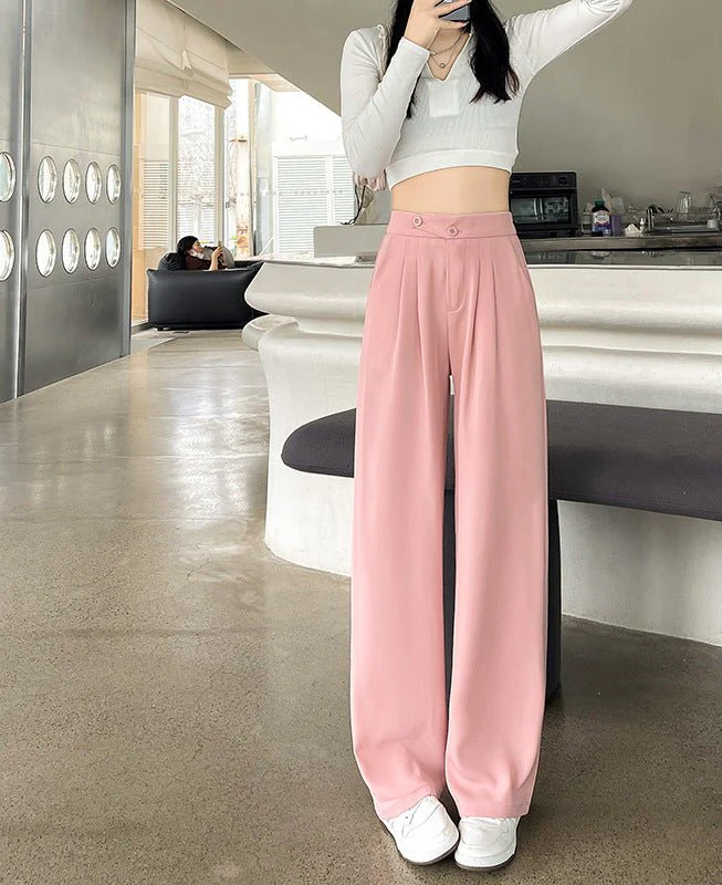 Narrow version wide-leg pants women's pants spring and autumn 2025 new casual straight-leg suit pants women's clothing high-waisted small pants women - Image 6