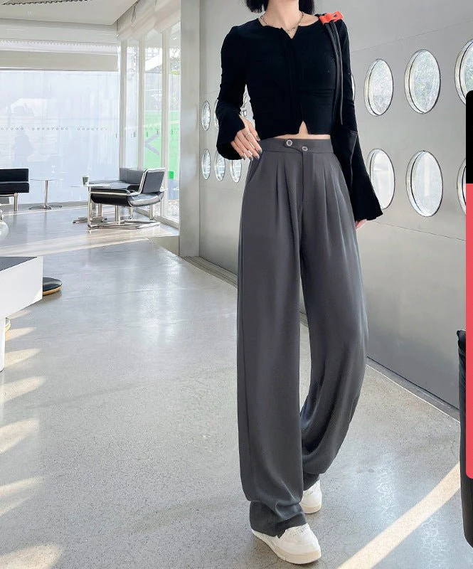 Narrow version wide-leg pants women's pants spring and autumn 2025 new casual straight-leg suit pants women's clothing high-waisted small pants women - Image 8
