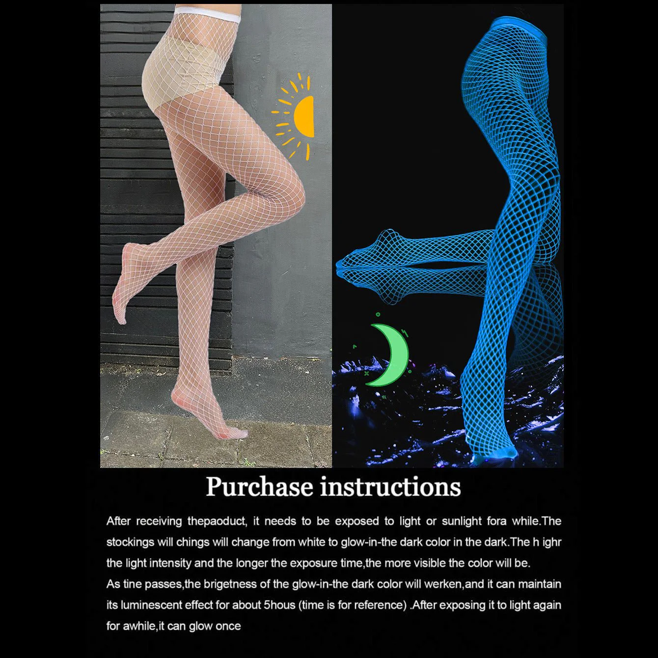 Neon Pulse | Fluorescent Nylon Romper Tights Dance Wear - Image 3