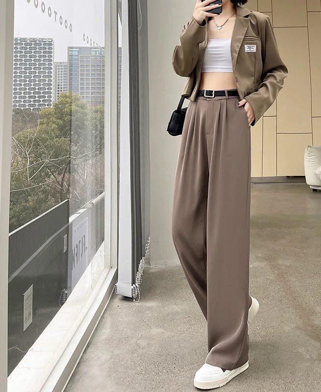Nettext suit pants women's summer new casual mopping high-waisted wide-leg pants drooping long pants straight small pants - Image 7