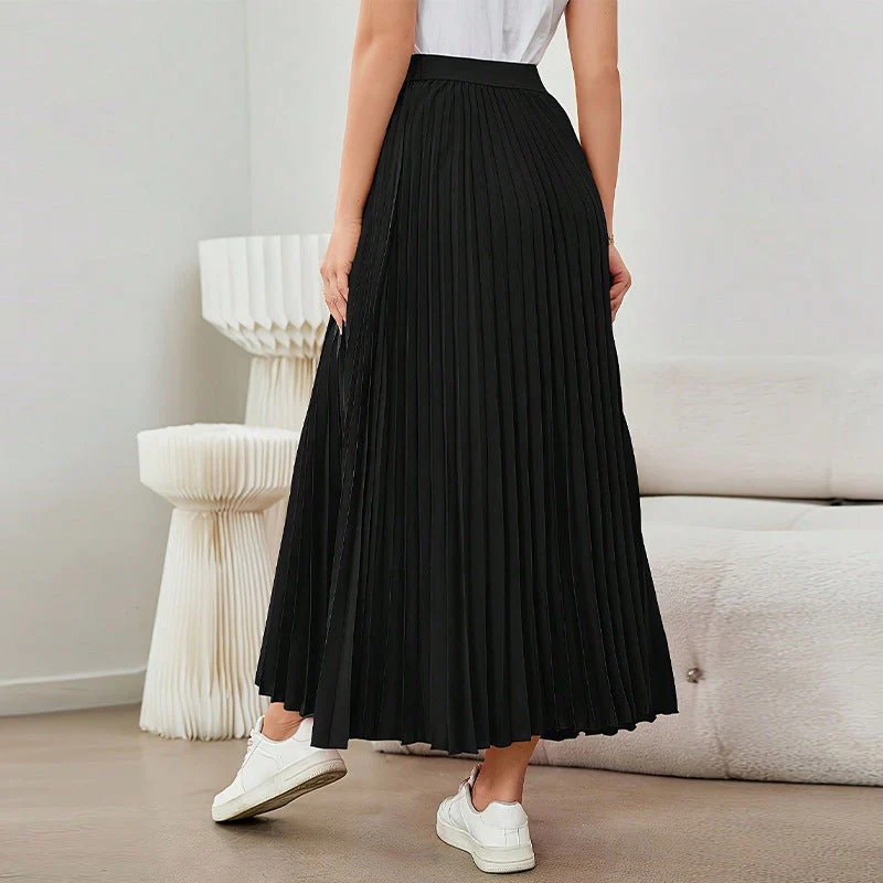 New elegant pleated pendulum umbrella skirt polyester skirt women - Image 3