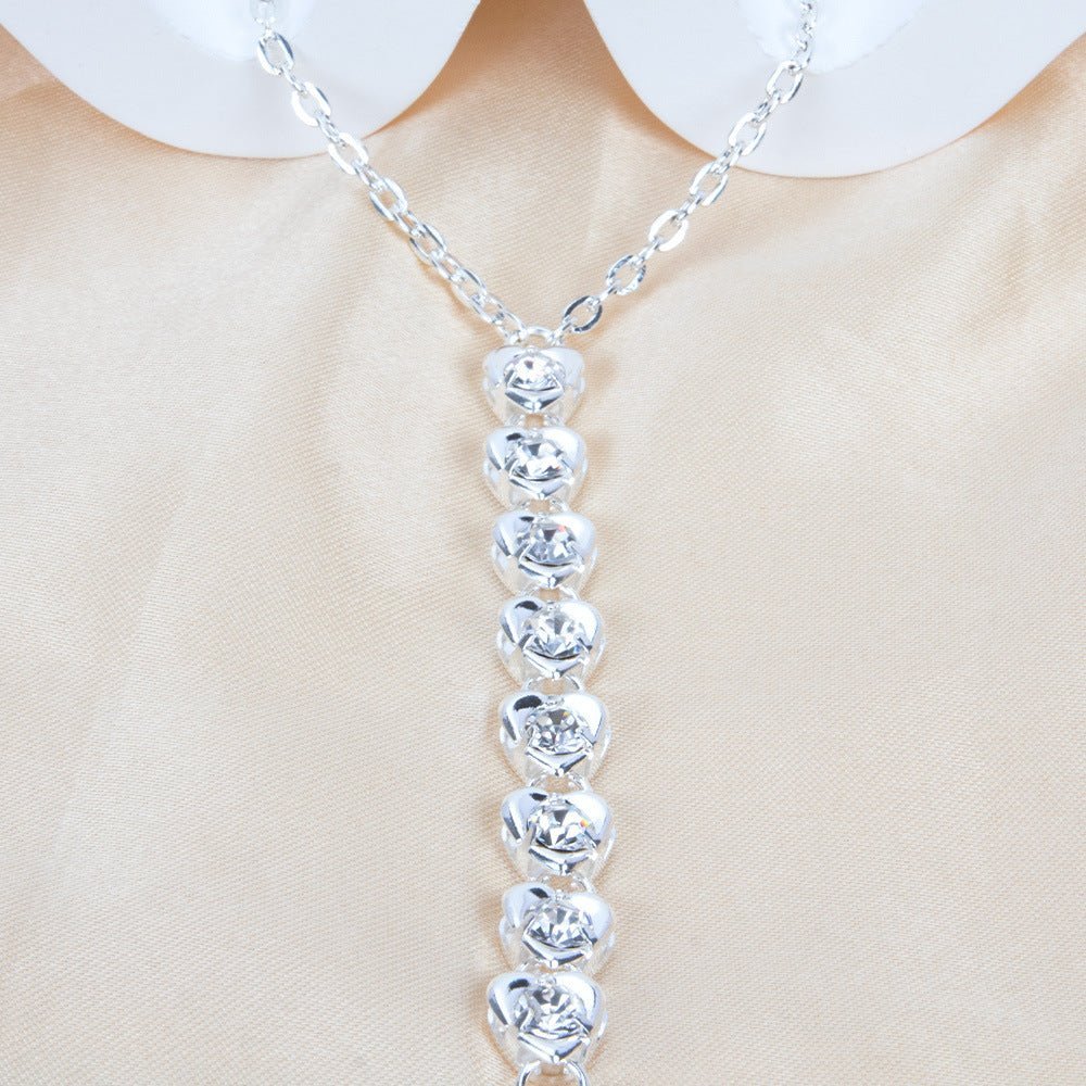 New love rhinestone chest chain fashion bikini chest chain - Image 5