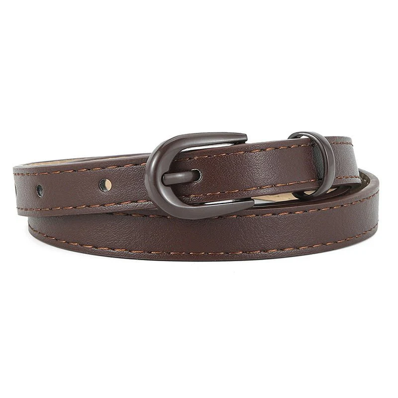New pin buckle thin belt for women all-match high-end clothing matching PU belt - Image 2
