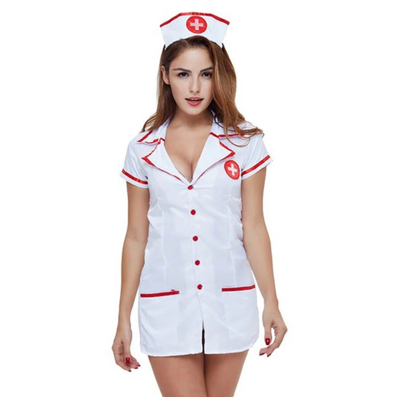 New pure white female nurse uniform FD - Image 3