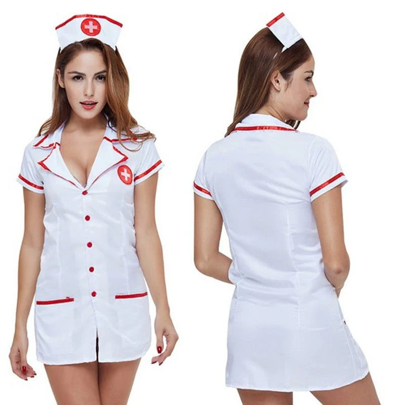 New pure white female nurse uniform FD - Image 7