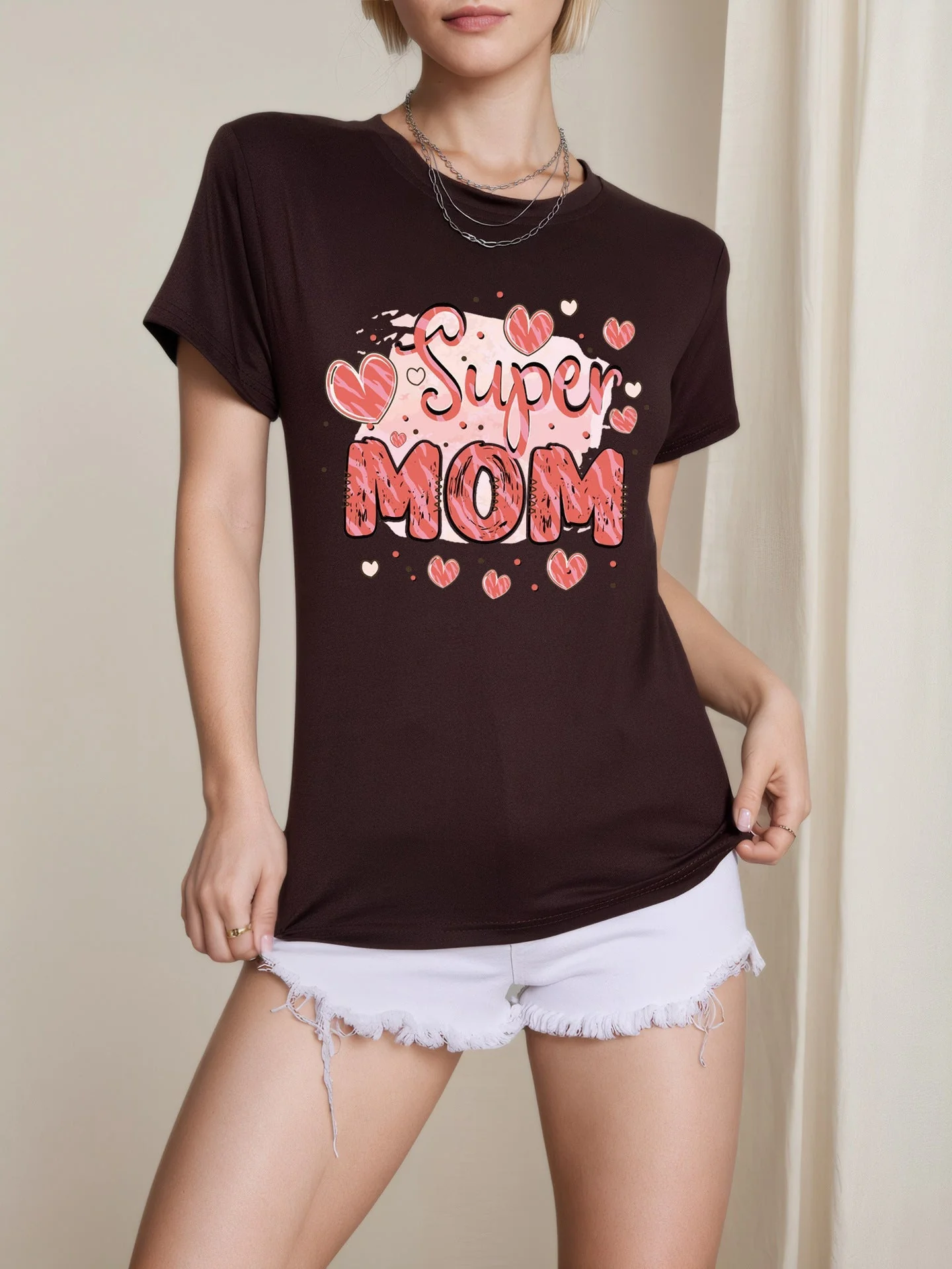New regular round neck versatile trend women's T-shirt - Image 14