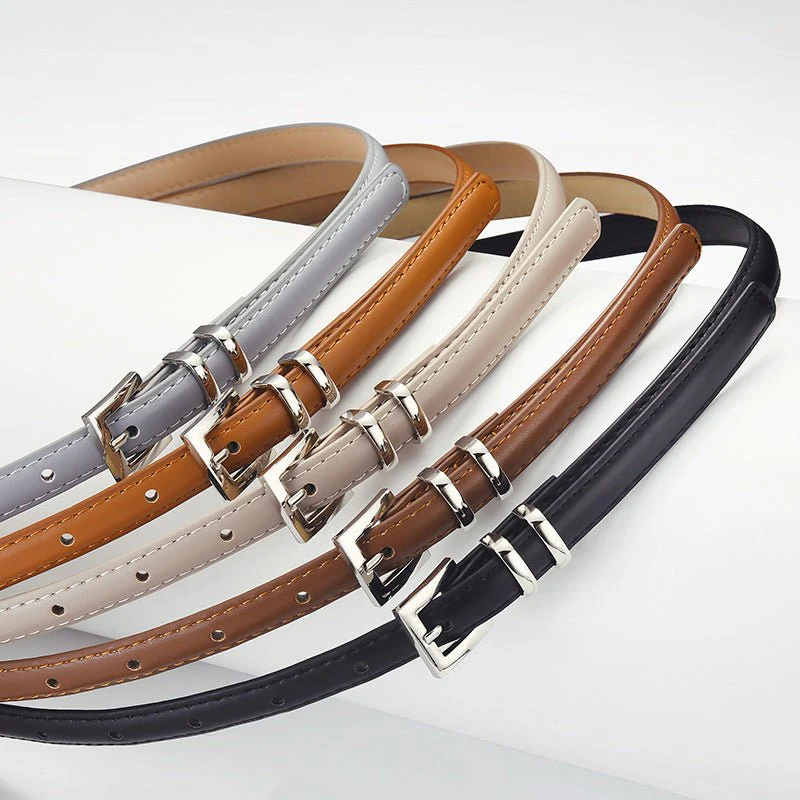New retro silver buckle belt for women, slimming belt for jeans, fashionable and versatile suit leather belt wholesale - Image 9