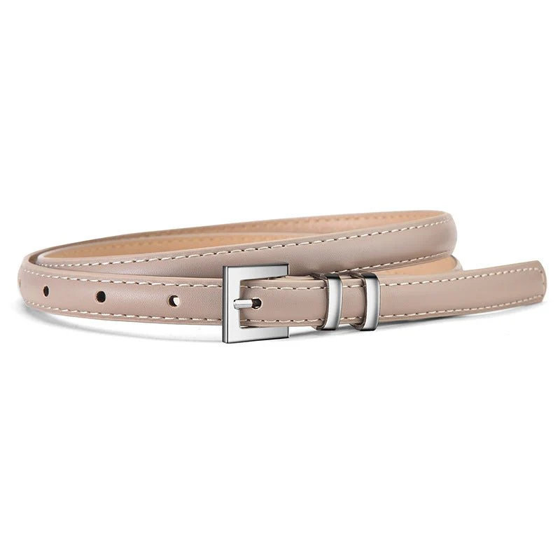 New retro silver buckle belt for women, slimming belt for jeans, fashionable and versatile suit leather belt wholesale FD - Image 5