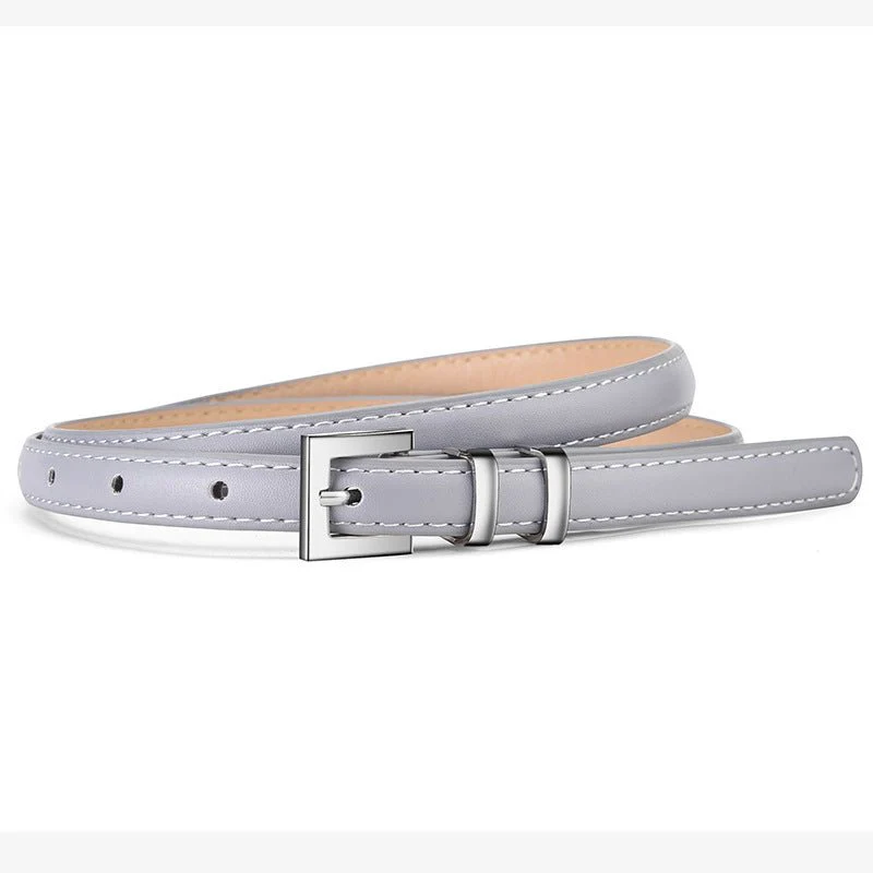 New retro silver buckle belt for women, slimming belt for jeans, fashionable and versatile suit leather belt wholesale FD - Image 6