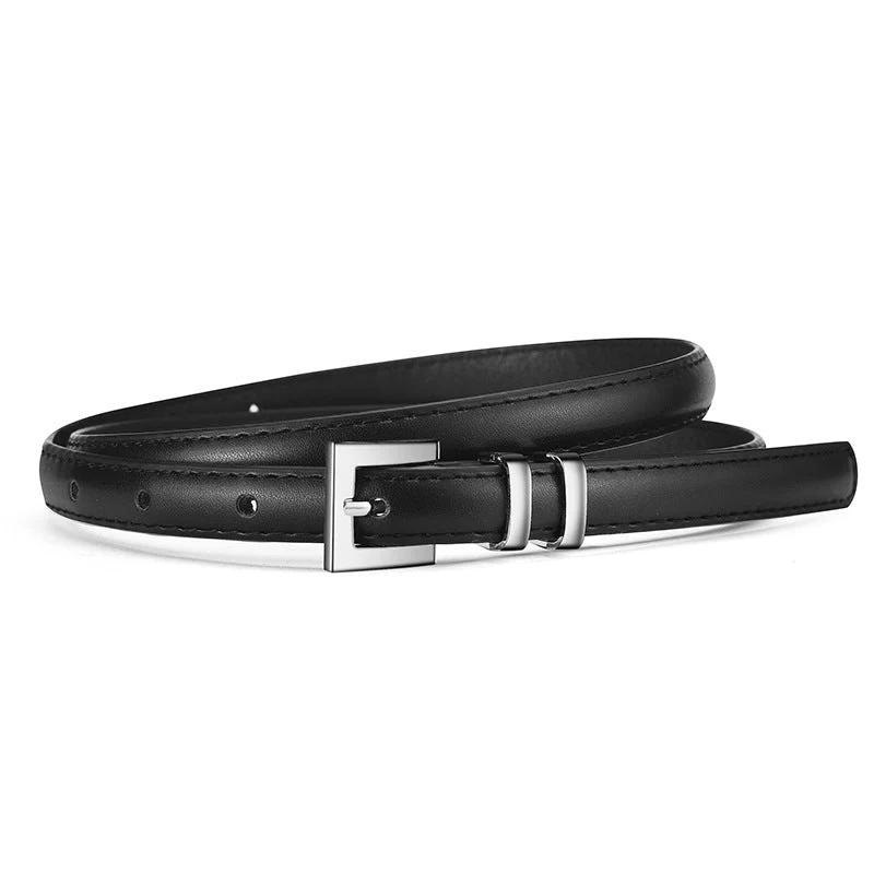 New retro silver buckle belt for women, slimming belt for jeans, fashionable and versatile suit leather belt wholesale FD - Image 7