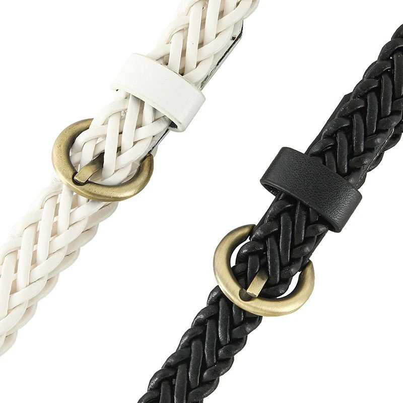 New style braided punch-free pin buckle retro casual thin belt waist rope decoration dress shirt belt FD - Image 9