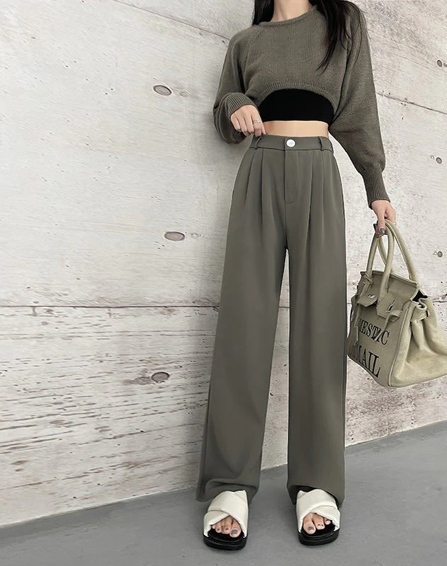 New style drape high waist straight slim mopping casual pants - Image 16