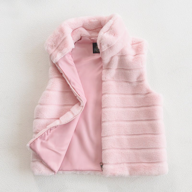 New style vest faux fur vest ladies stand collar faux fur coat - Image 2