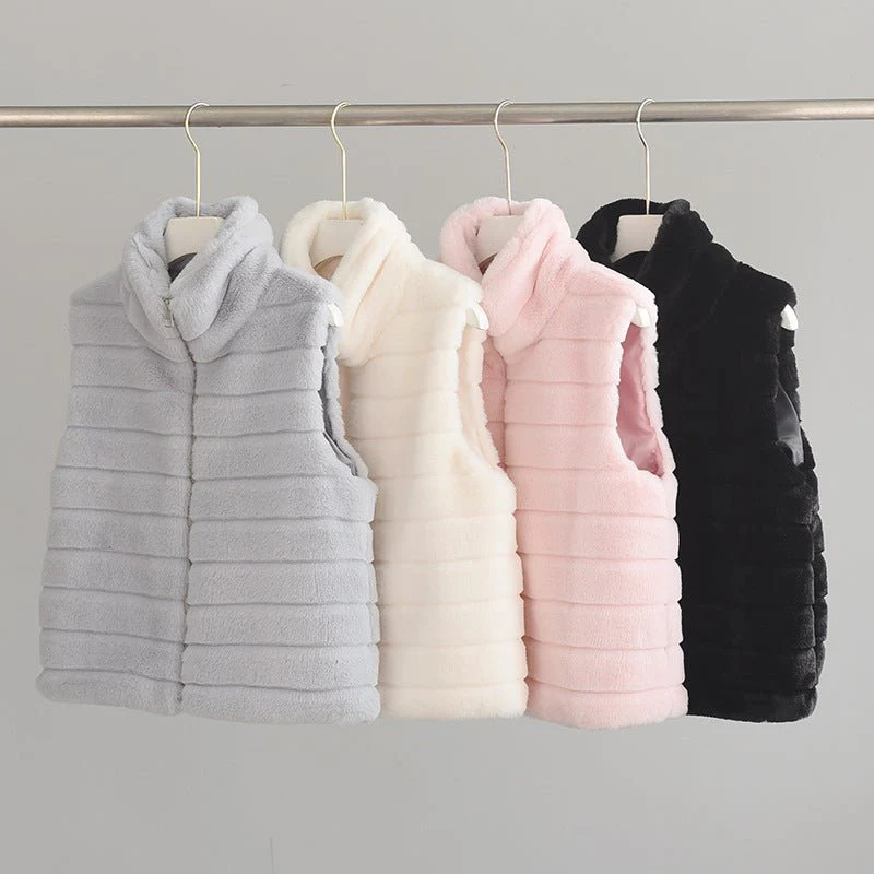 New style vest faux fur vest ladies stand collar faux fur coat - Image 5