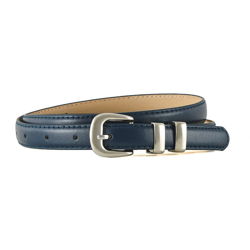 New summer fashion personality candy color silver buckle dopamine silver INS style decoration ladies belt dress leather - Image 10
