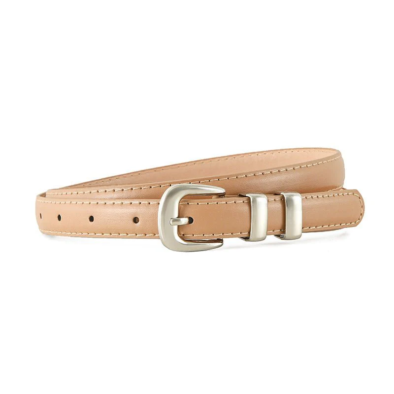 New summer fashion personality candy color silver buckle dopamine silver INS style decoration ladies belt dress leather - Image 6