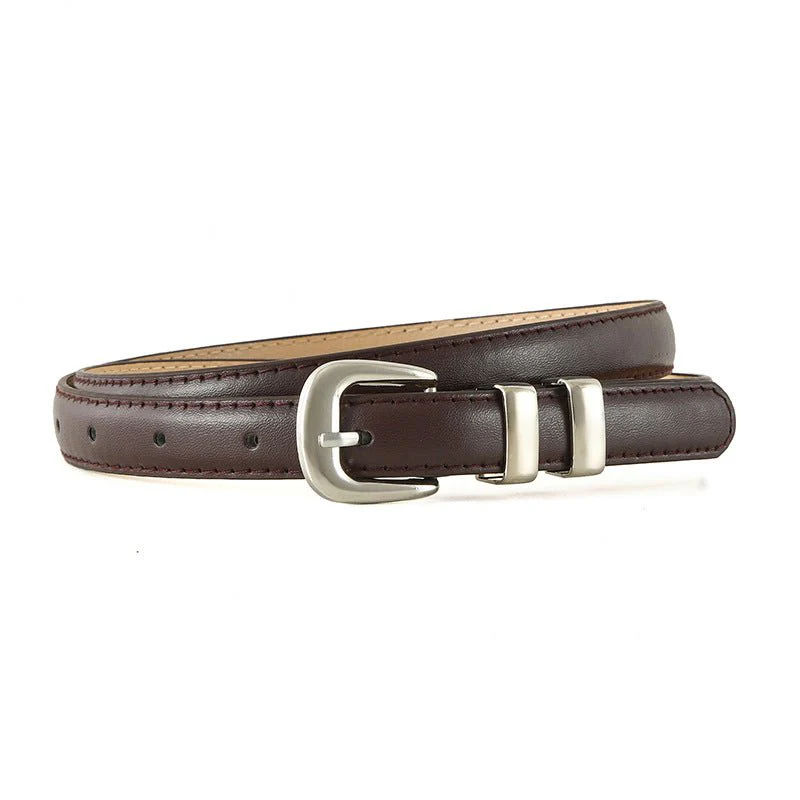 New summer fashion personality candy color silver buckle dopamine silver INS style decoration ladies belt dress leather - Image 7