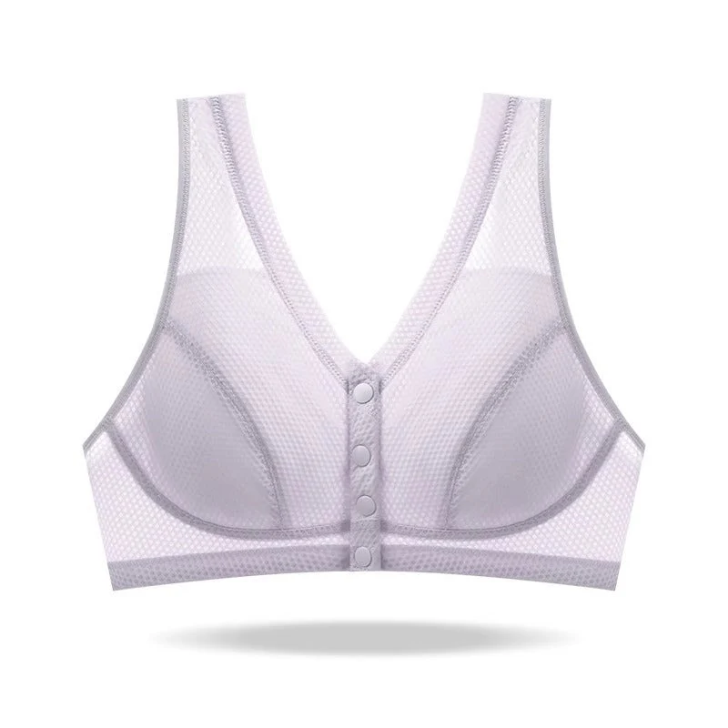 NurseLux | Front-Opening Wireless Nursing Bra Thin Fabric - Image 4