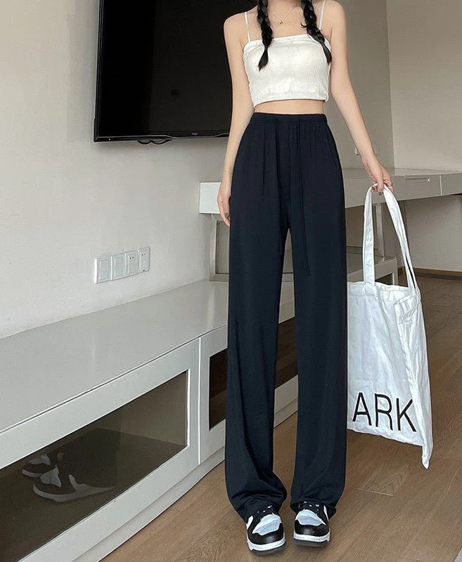 Nylon Ice Silk Sunscreen Pants – Thin Casual Straight Wide-Leg Women’s Pants - Image 2