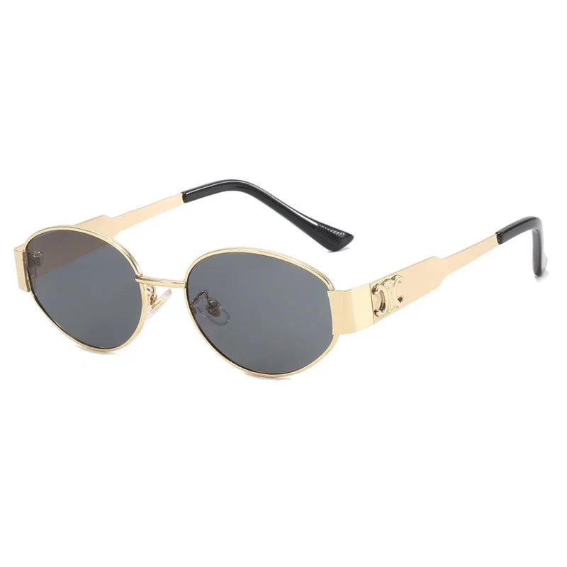 Oval sunglasses 2025 new women's metal sunglasses FD - Image 9