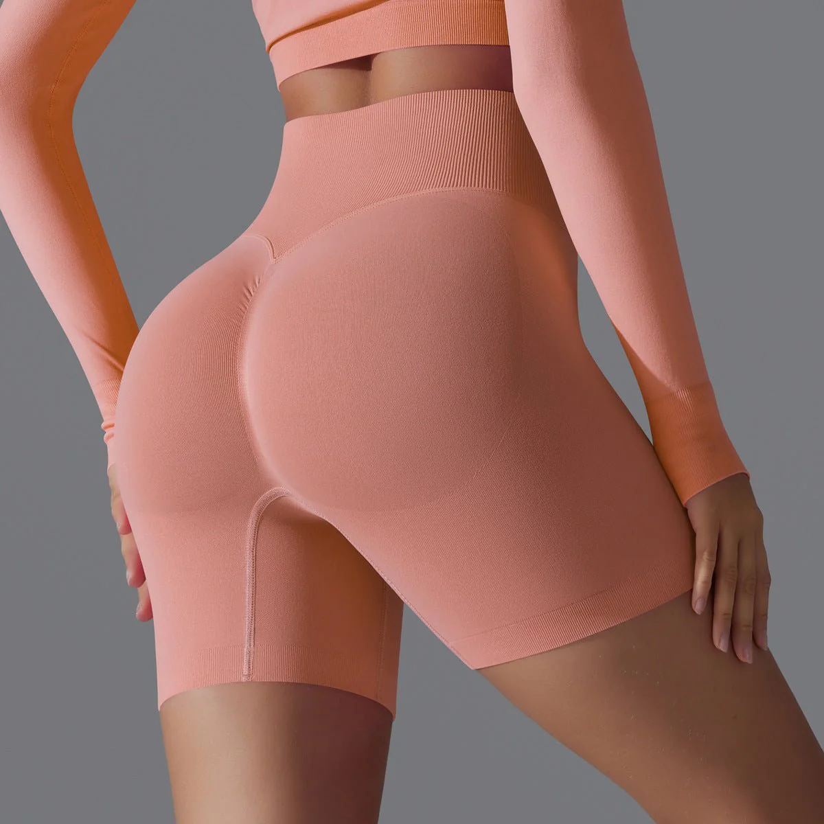 Peach Sculpt Biker Shorts | Compact. Contoured. Commanded. - Image 12