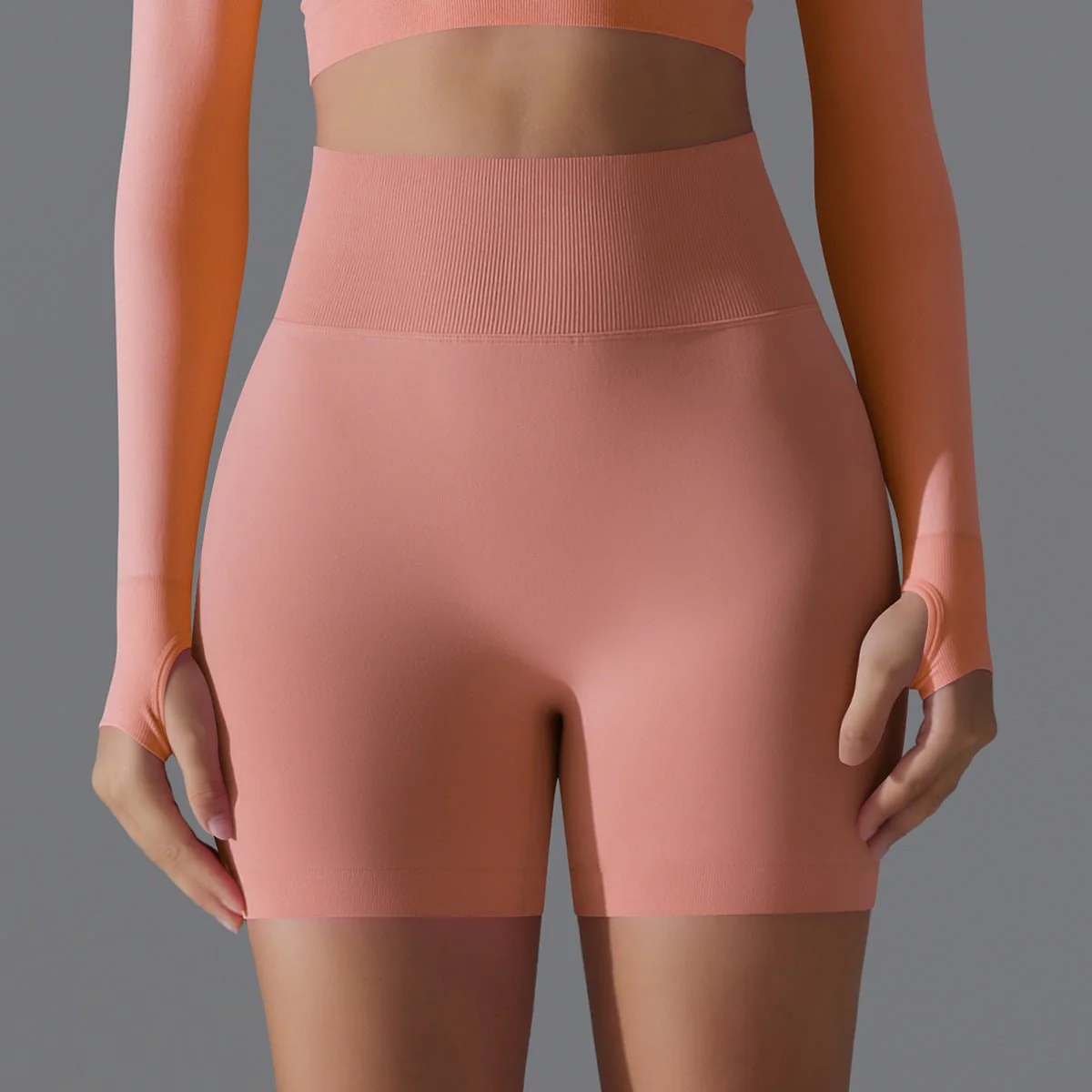 Peach Sculpt Biker Shorts | Compact. Contoured. Commanded. - Image 2