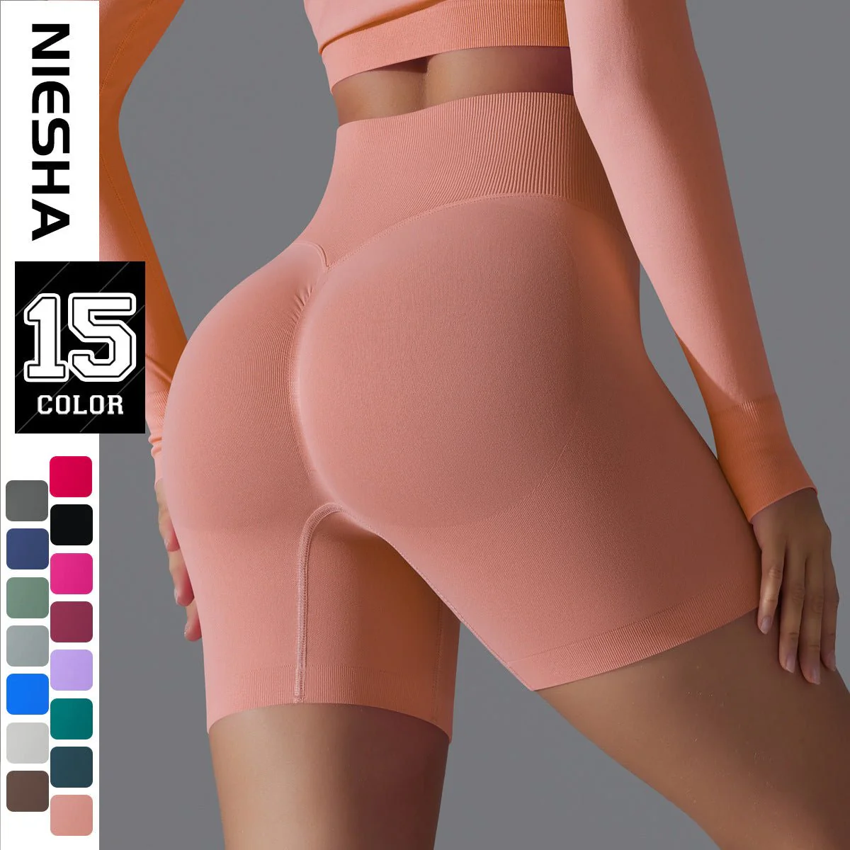Peach Sculpt Biker Shorts | Compact. Contoured. Commanded. - Image 20